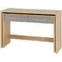 Samaira Slider Desk with 2 Drawers - Grey Gloss
