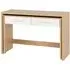 Samaira Slider Desk with 2 Drawers - White Gloss