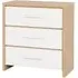 Samaira Small Chest of Drawers - White, Oak Effect
