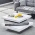 Samora Square Coffee Table with Rotating Panels - White