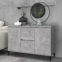 Sanaa Sideboard with 2 Doors 2 Drawers - Concrete Effect