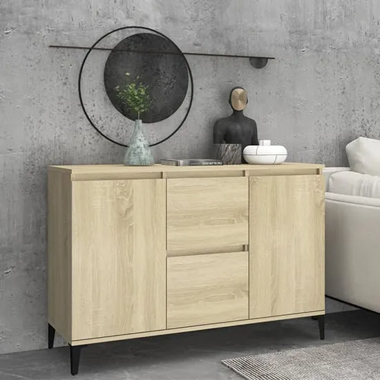 Sanaa Sideboard with 2 Doors 2 Drawers - Sonoma Oak