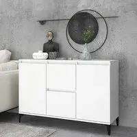 Sanaa Sideboard with 2 Doors 2 Drawers - White, Engineered Wood