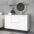 Sanaa Sideboard with 2 Doors 2 Drawers - White, Engineered Wood