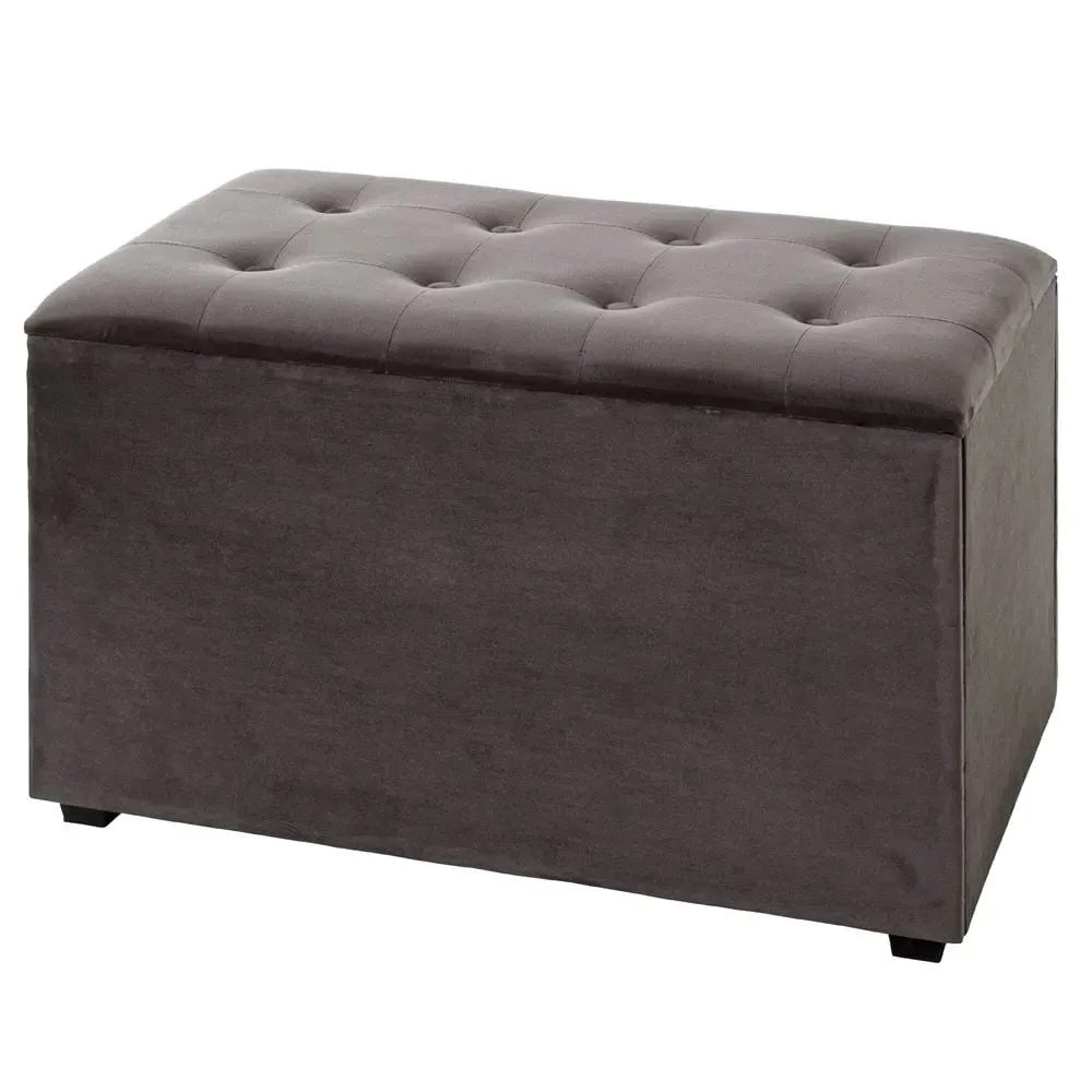 Sandpoint Storage Ottoman with Lift-Top - Anthracite, Fabric image