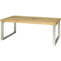 Sandusky Rectangular Coffee Table with Steel Legs - Oak