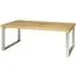 Sandusky Rectangular Coffee Table with Steel Legs - Oak