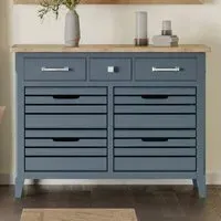 Sanford 7 Drawer Chest - Blue, Oak