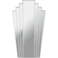 Sanford Art Deco Wall Mirror with Cutout Panels - Glass, MDF