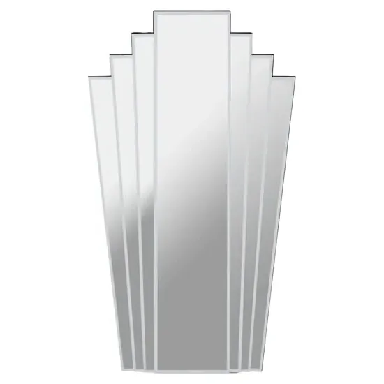 Sanford Art Deco Wall Mirror with Cutout Panels - Glass, MDF