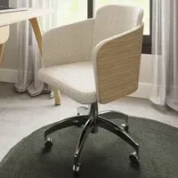 Sanford Fabric Office Chair with Chrome Base - Oak