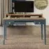 Sanford Laptop Desk with 2 Drawers - Blue, Oak