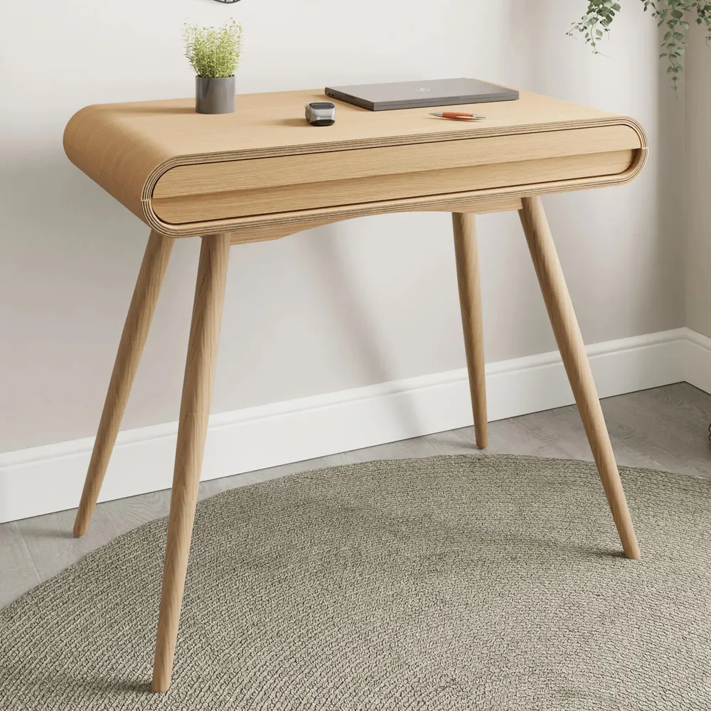 Sanford Laptop Desk with Drawer - Oak, MDF product