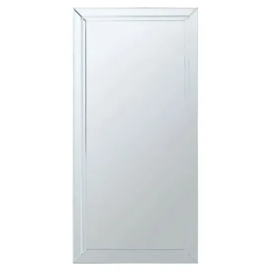 Sanford Large Bevelled Wall Mirror - Clear Glass, MDF
