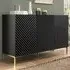 Sanford Large Sideboard with 3 Doors - Black