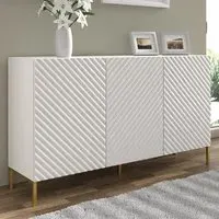 Sanford Large Sideboard with 3 Doors - White