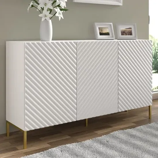 Sanford Large Sideboard with 3 Doors - White image