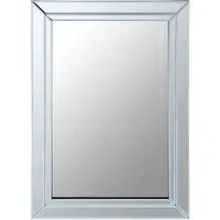 Sanford Large Square Bevelled Wall Mirror - Glass, MDF