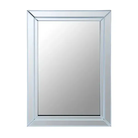 Sanford Large Square Bevelled Wall Mirror - Glass, MDF
