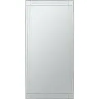 Sanford Rectangular Wall Mirror with Linear Detail - Glass, MDF