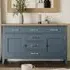 Sanford Sideboard with 6 Drawers 2 Doors - Blue, Oak
