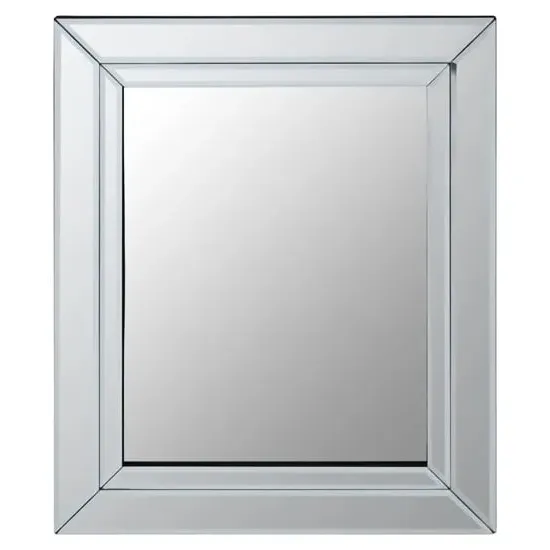 Sanford Small Square Bevelled Wall Mirror - Glass, MDF image