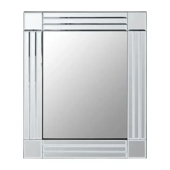 Sanford Small Triple Bevelled Wall Mirror - Glass, MDF