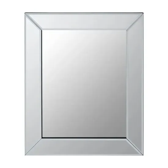 Sanford Square Wall Mirror with Bevelled Corners - Glass, MDF