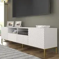 Sanford TV Stand with 2 Doors 2 Drawers - White