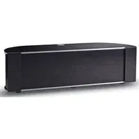 Sanja Large Corner TV Stand with Doors - Black