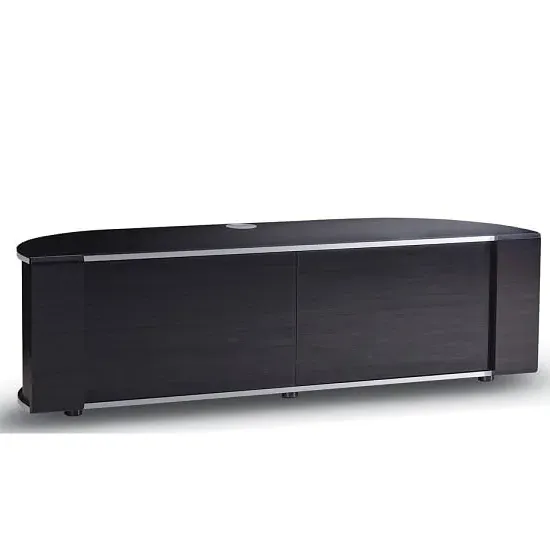 Sanja Large Corner TV Stand with Doors - Black