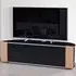 Sanja Large Corner TV Stand with Doors - Walnut