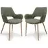 Sanremo Dining Chairs in Pair - Sage, Oak