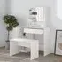 Sansa High Gloss Dressing Table with Mirror - White