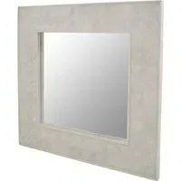 Santeria Square Wall Mirror - Weathered White, Mango Wood