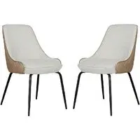 Santiago Dining Chairs - Biscuit, Fabric