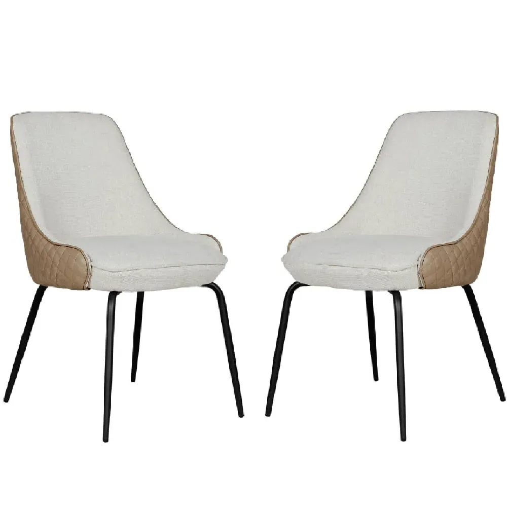 Santiago Dining Chairs - Biscuit, Fabric