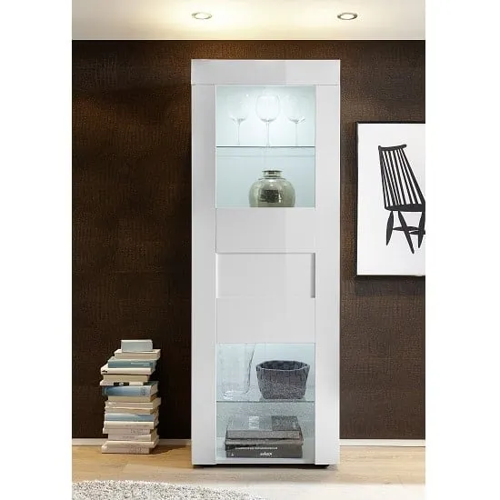 Santino Display Cabinet with LED - White image