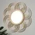 Santol Sunflower Round Wall Mirror - Natural, Rattan