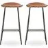 Santorini Bar Stools Pair - Natural, Acacia