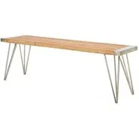 Santorini Rectangular Dining Bench - Natural, Teak