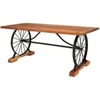 Santorini Rectangular Dining Table - Natural, Acacia