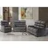 Sanur 3-Piece Sofa Suite with Recliner - Grey, Fabric