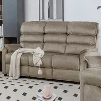 Sanur 3-Seater Sofa - Taupe, Fabric