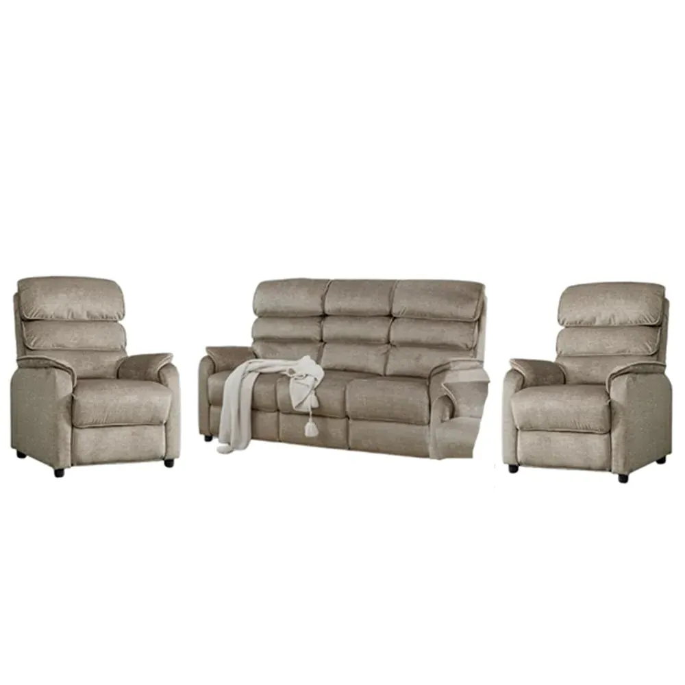 Sanur 3+1+1 Seater Sofa Set - Taupe, Fabric