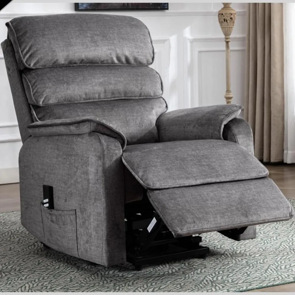 Sanur Electric Lift and Tilt Recliner Chair - Grey, Fabric