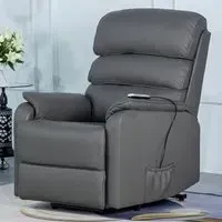 Sanur Electric Lift Recliner Chair - Grey, Leather