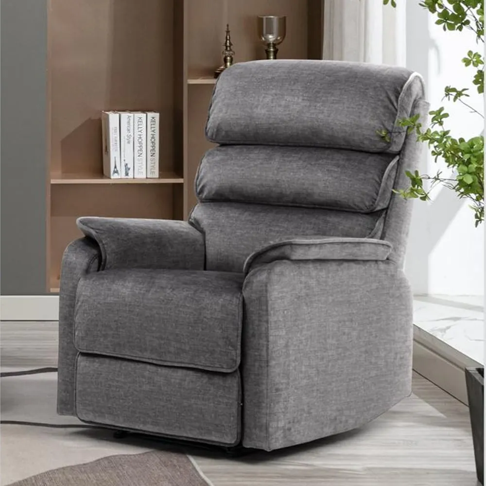 Sanur Electric Recliner 1-Seater Sofa - Grey, Fabric image