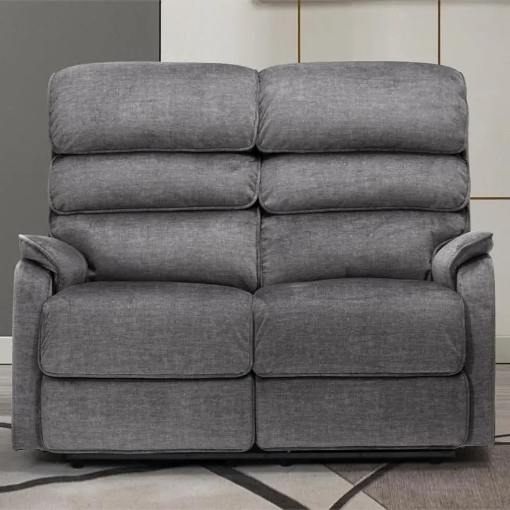 Sanur Electric Recliner 2-Seater Sofa - Grey, Fabric