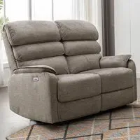 Sanur Electric Recliner 2-Seater Sofa - Taupe, Fabric